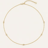 Everyday Beaded Layering Necklace Gold