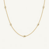 Everyday Beaded Layering Necklace Gold