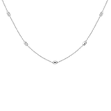 Everyday Beaded Layering Necklace in Silver