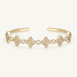 Radiant Cross Cuff Bracelet Gold
