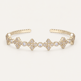 Radiant Cross Cuff Bracelet Gold