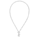 Toggle Initial Necklaces in Silver