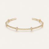 Radiant Cross Station Mini Cuff Bracelet Gold
