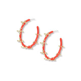 Sea Breeze Cross Hoop Earrings