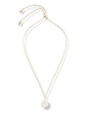 Shes A Gem Adjustable Necklace Ivory Pearl Gold