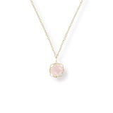 Shes A Gem Adjustable Necklace Pink Cats Eye Gold