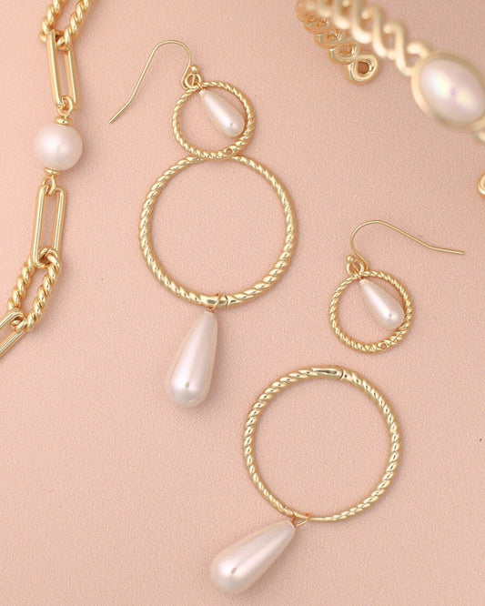 Sea Breeze 3n1 Pearl Drop Earrings