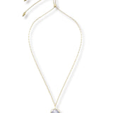 Shes A Gem Adjustable Necklace Slate Cats Eye Gold