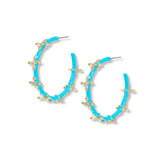 Sea Breeze Cross Hoop Earrings