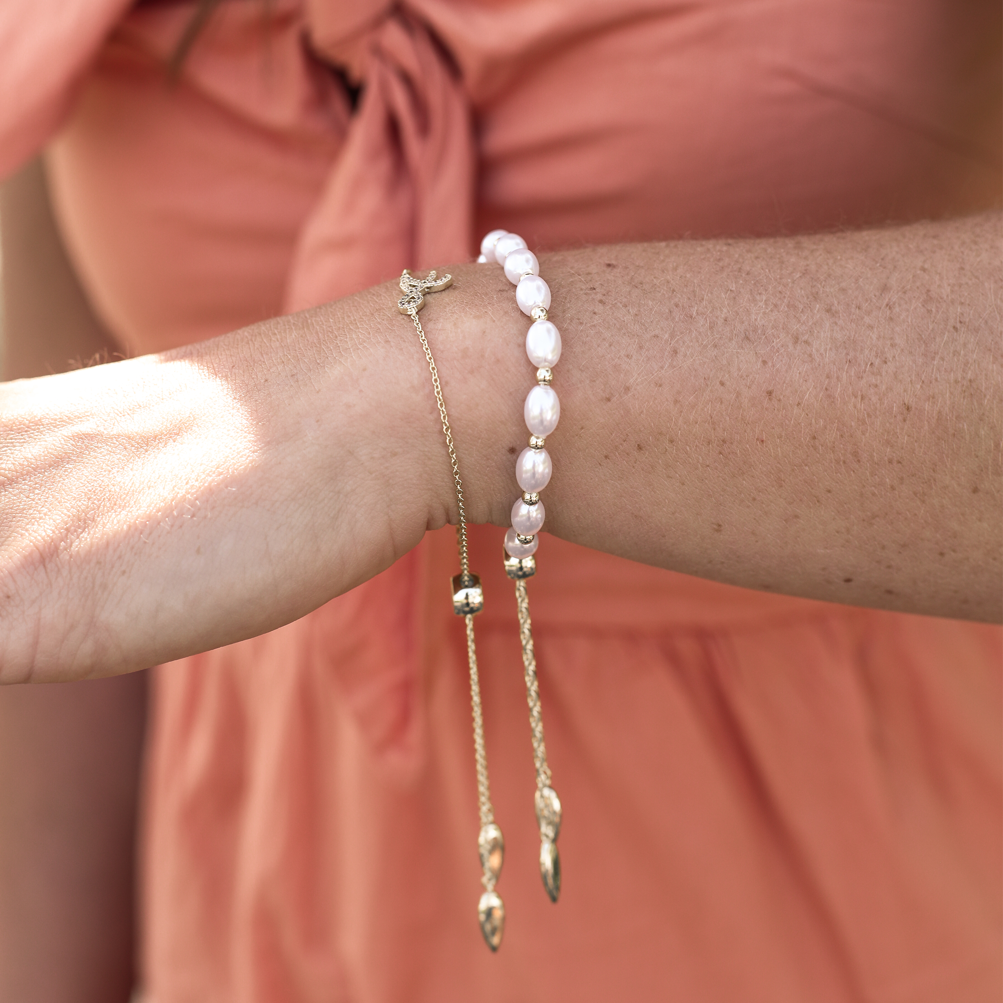 Pearl Layering Bracelet Pearl Gold