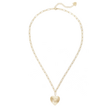 Adorned Heart Initial Necklaces in Gold