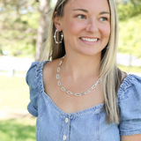 She's Spicy Mini Chain Link Necklace Silver