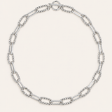 She's Spicy Mini Chain Link Necklace Silver