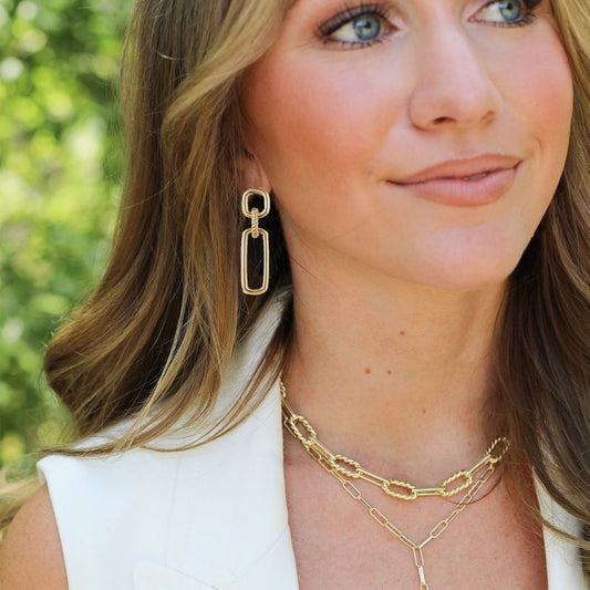 She's Spicy Mini Chain Link Necklace Gold