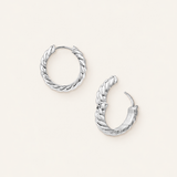 She's Spicy Huggie Earrings Silver
