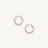 She's Spicy Huggie Earrings Silver