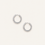 She's Spicy Huggie Earrings Silver