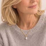 Adorned Pearl Drop Necklace