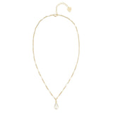 Adorned Pearl Drop Necklace in Gold
