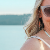 Free Spirit Ear Threaders Coral Gold