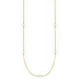 Believer Cross Station Necklace Gold