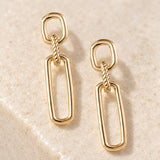 She's Spicy Link Statement Earrings Gold