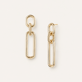 She's Spicy Link Statement Earrings Gold