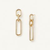 She's Spicy Link Statement Earrings Gold