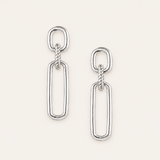 She's Spicy Link Statement Earrings Silver