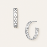 Graceful Hoop Earrings Silver