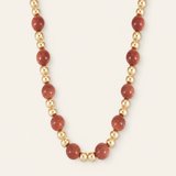Adorned Mini Beaded Necklace in Sandstone