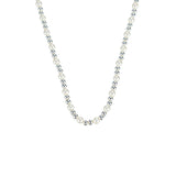 Adorned Pearl Mini Beaded Necklace in Silver