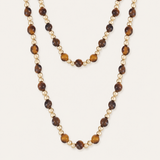 Adorned Beaded Necklace in Tortoiseshell