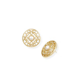 Enchanted Stud Earrings in Ivory Pearl/Gold