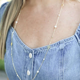 Adorned Pearl Logo Station Necklaces