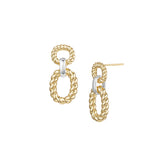 Heirloom Link Earrings in Gold/Silver