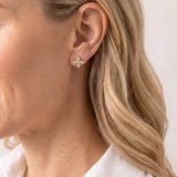 Shine Bright Cross Stud Earrings Gold