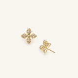 Shine Bright Cross Stud Earrings Gold