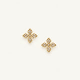 Shine Bright Cross Stud Earrings Gold