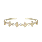 Radiant Cross Cuff Bracelet Gold