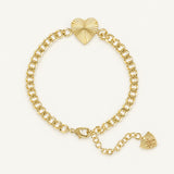 Adorned Heart Chain Bracelet
