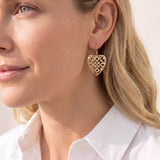 Adorned Heart Drop Earrings