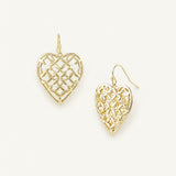 Adorned Heart Drop Earrings