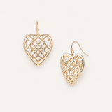Adorned Heart Drop Earrings