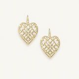 Adorned Heart Drop Earrings