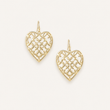 Adorned Heart Drop Earrings
