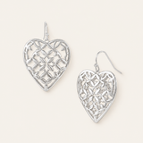Adorned Heart Drop Earrings