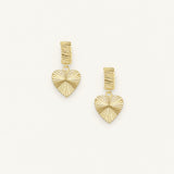 Adorned Mini Heart Hoop Earrings