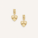 Adorned Mini Heart Hoop Earrings