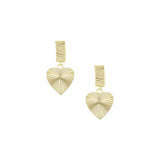 Adorned Mini Heart Hoop Earrings